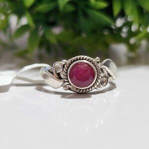 925 Sterling Silver Ruby Ring